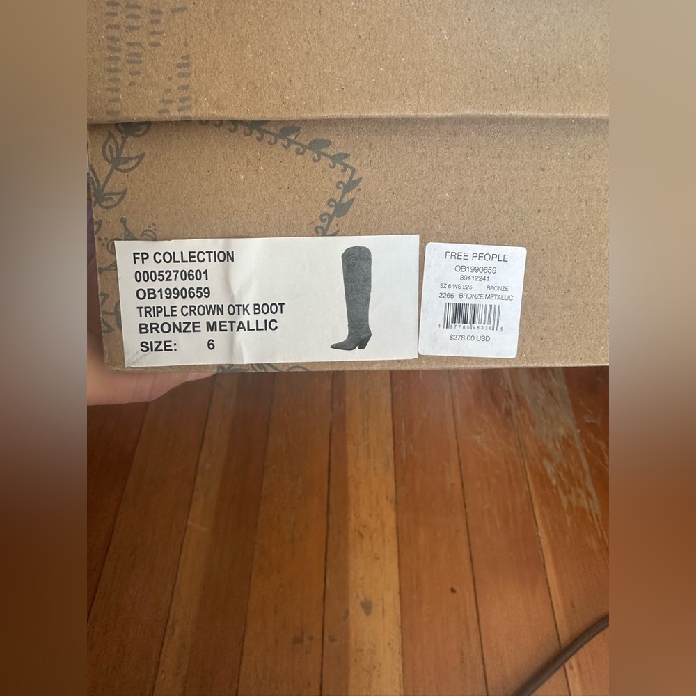 🆕 Free People Triple Crown Over-the-Knee Slouch Boots - Picture 16 of 16